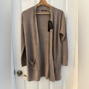 Tahari Cashmere Light Brown Cardigan
